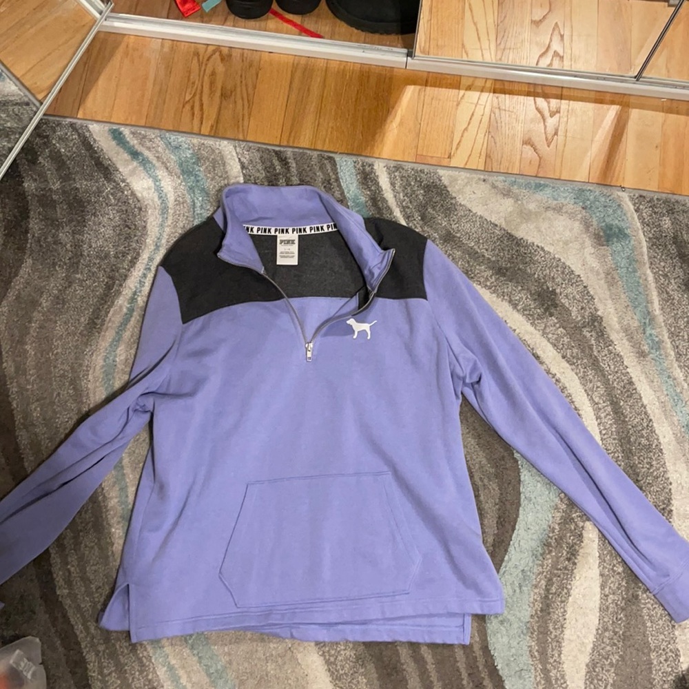 Pink three quarter zip